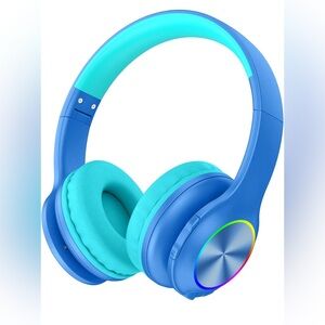 Blue LED Bluetooth Headphones